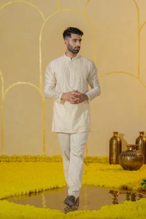 Ivory Doodle Short Kurta Set