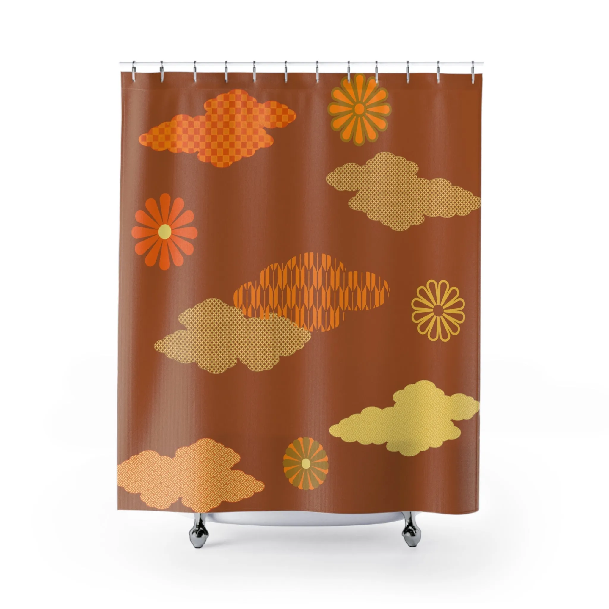 Japanese Autumn Clouds Shower Curtain