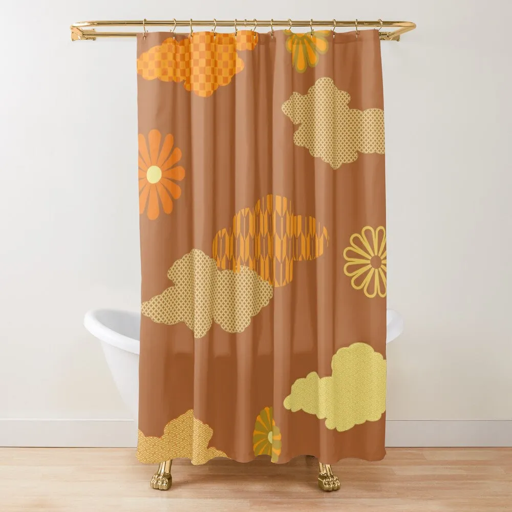 Japanese Autumn Clouds Shower Curtain