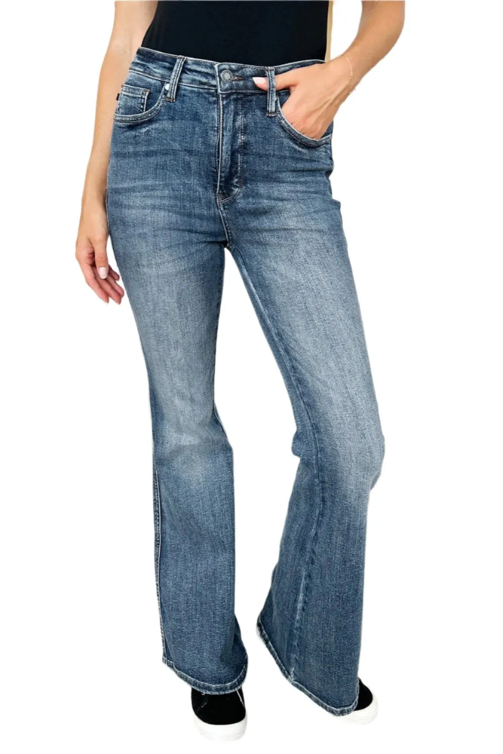 Judy Blue Full Size High Waist Tummy Control Flare Jeans
