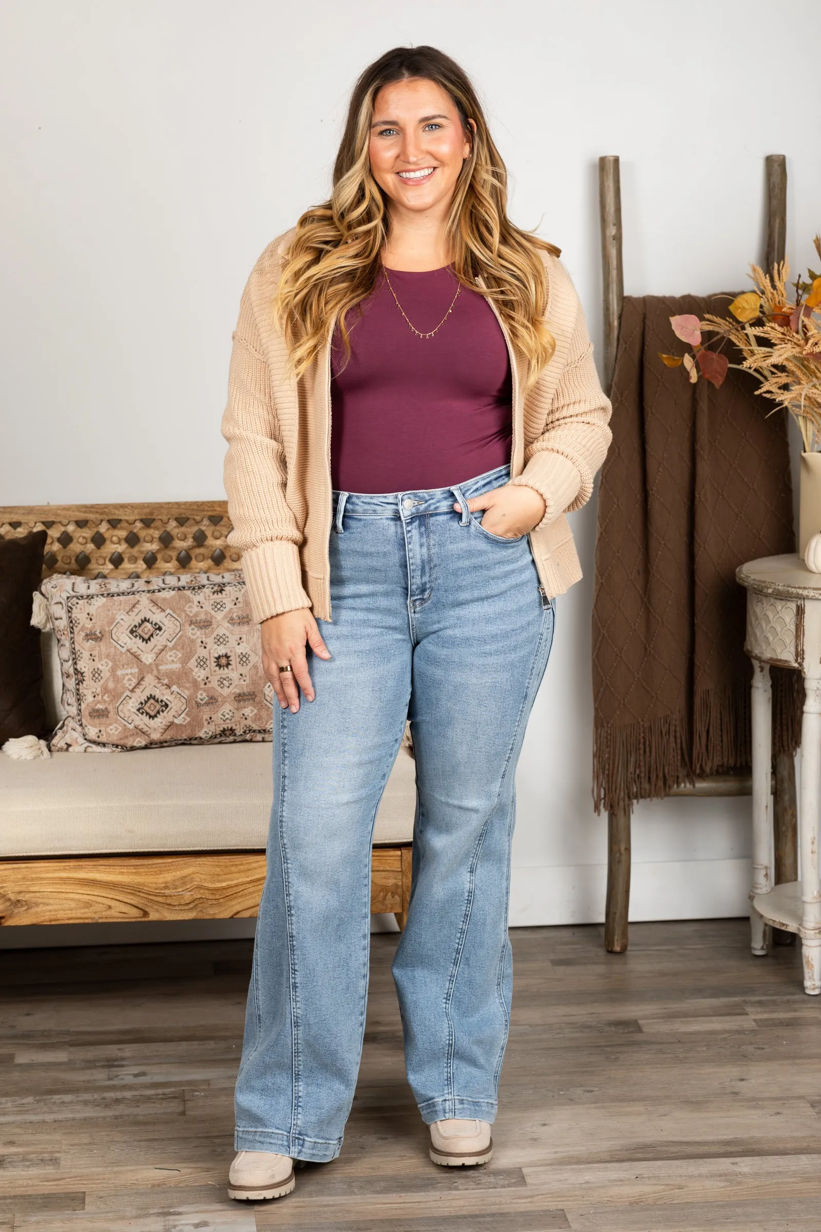 Judy Blue Side Seam Insert Detail Retro Jean