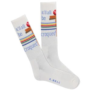 K.Bell Men's It'll Be Croquet Active Crew Sock