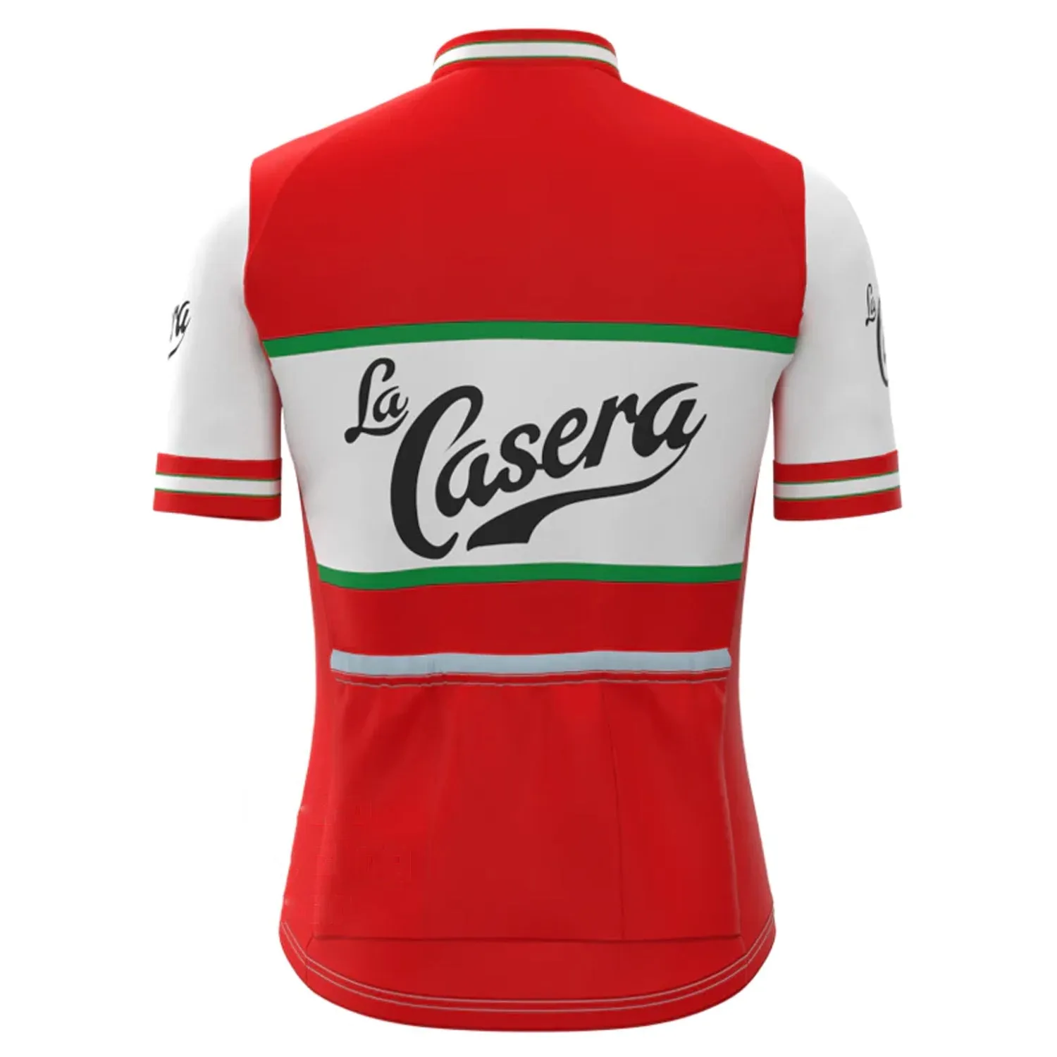 La Casera–Peña Bahamontes Red Vintage Short Sleeve Cycling Jersey Top