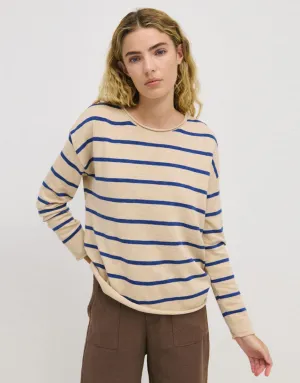Little Lies Minnie Top - Regatta Blue Stripe