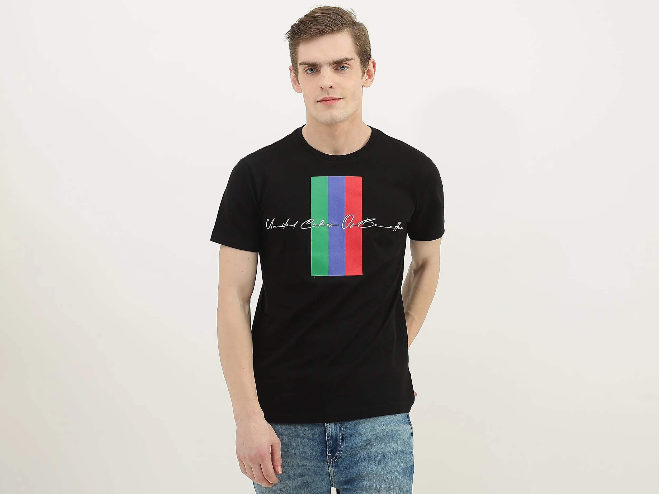 Men Printed Round Neck T-Shirt