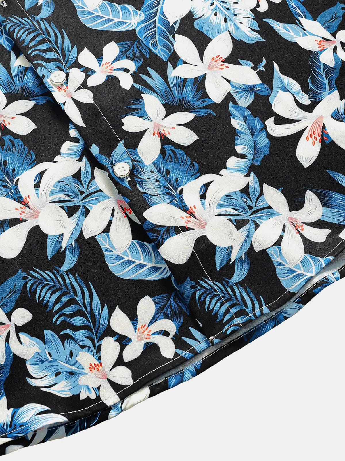 Men's Beach Holiday Floral Button Up Short Sleeve Summer Shirt