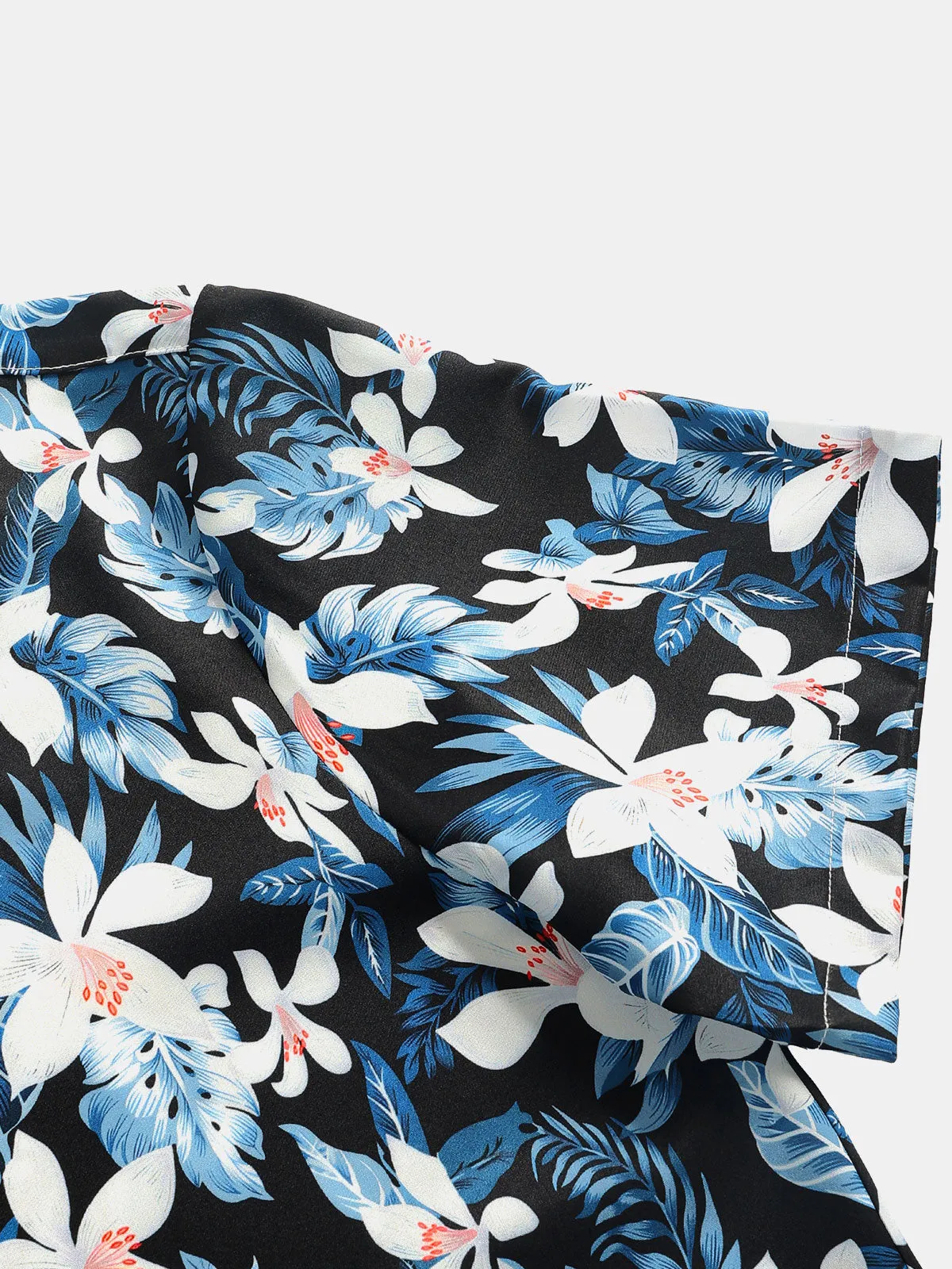 Men's Beach Holiday Floral Button Up Short Sleeve Summer Shirt