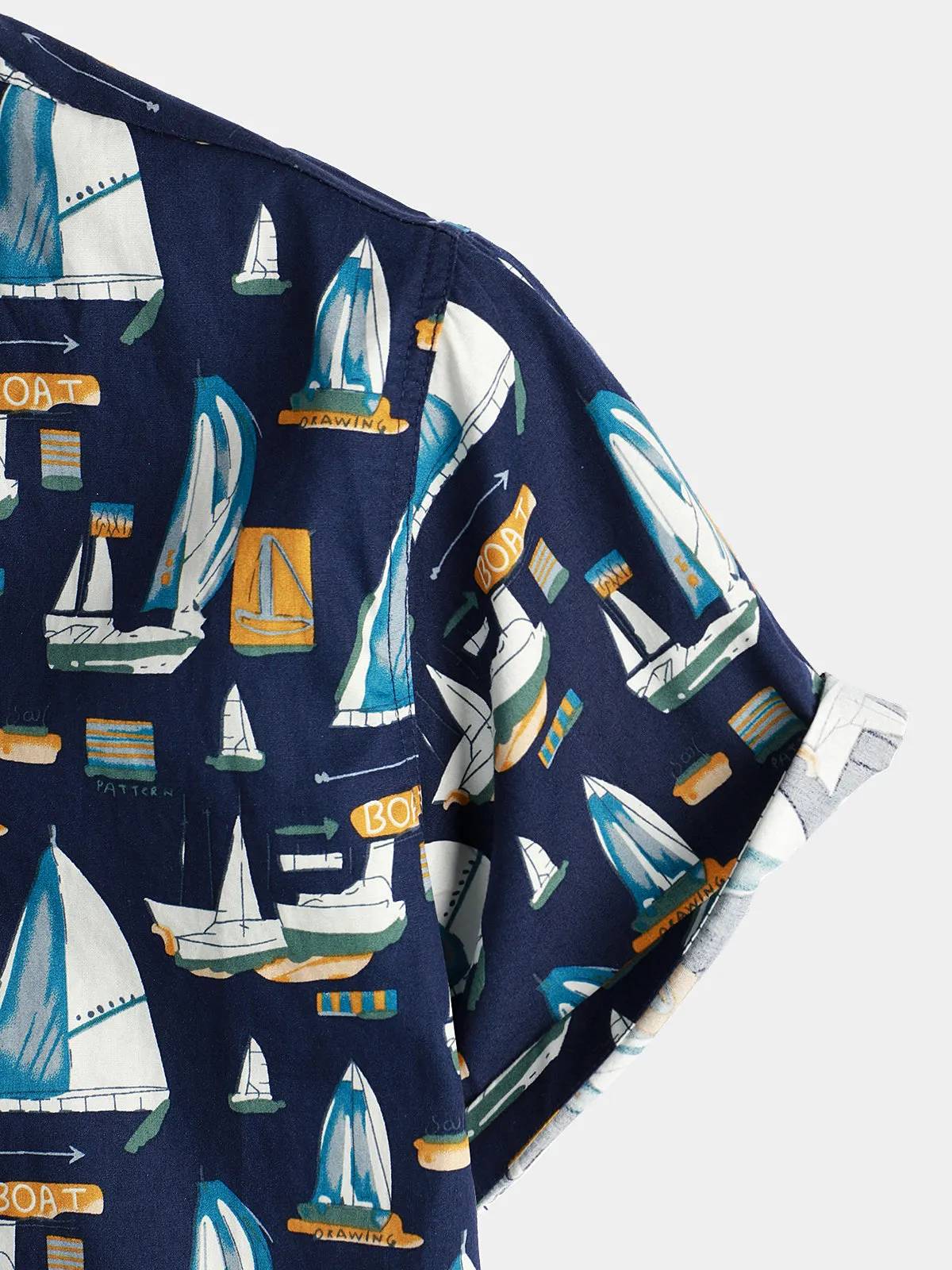 Men's Novelty Fun Prints Beach Short Sleeve Shirt