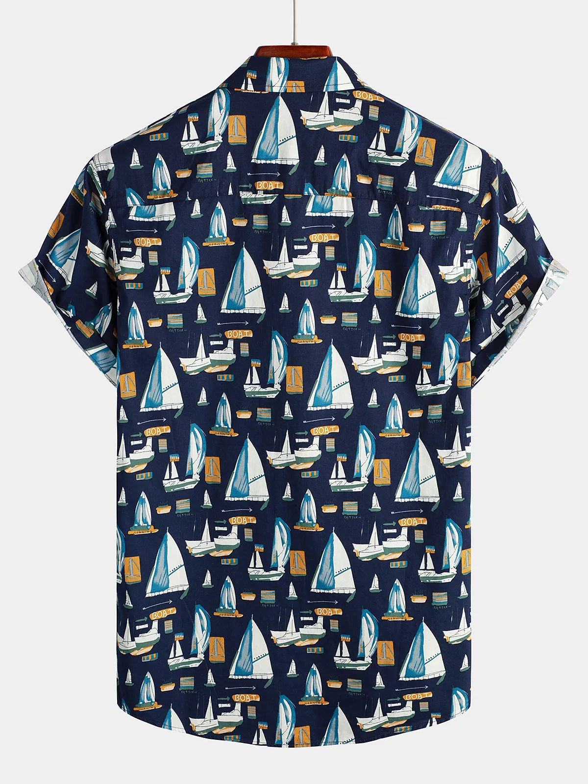Men's Novelty Fun Prints Beach Short Sleeve Shirt