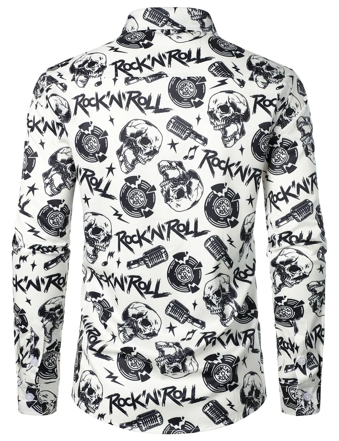 Men's Rock Music Skull Cool Long Sleeve Shirt