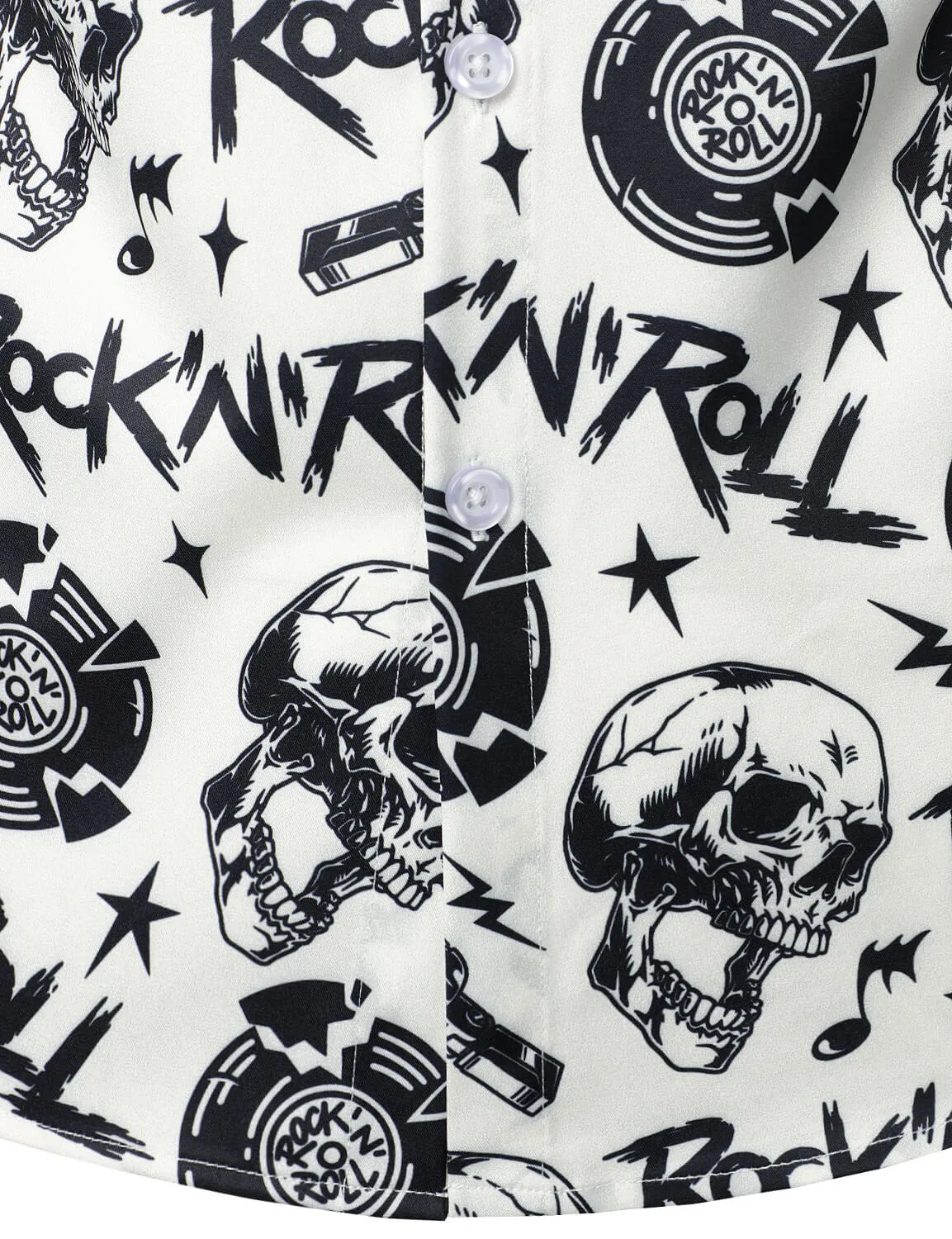 Men's Rock Music Skull Cool Long Sleeve Shirt