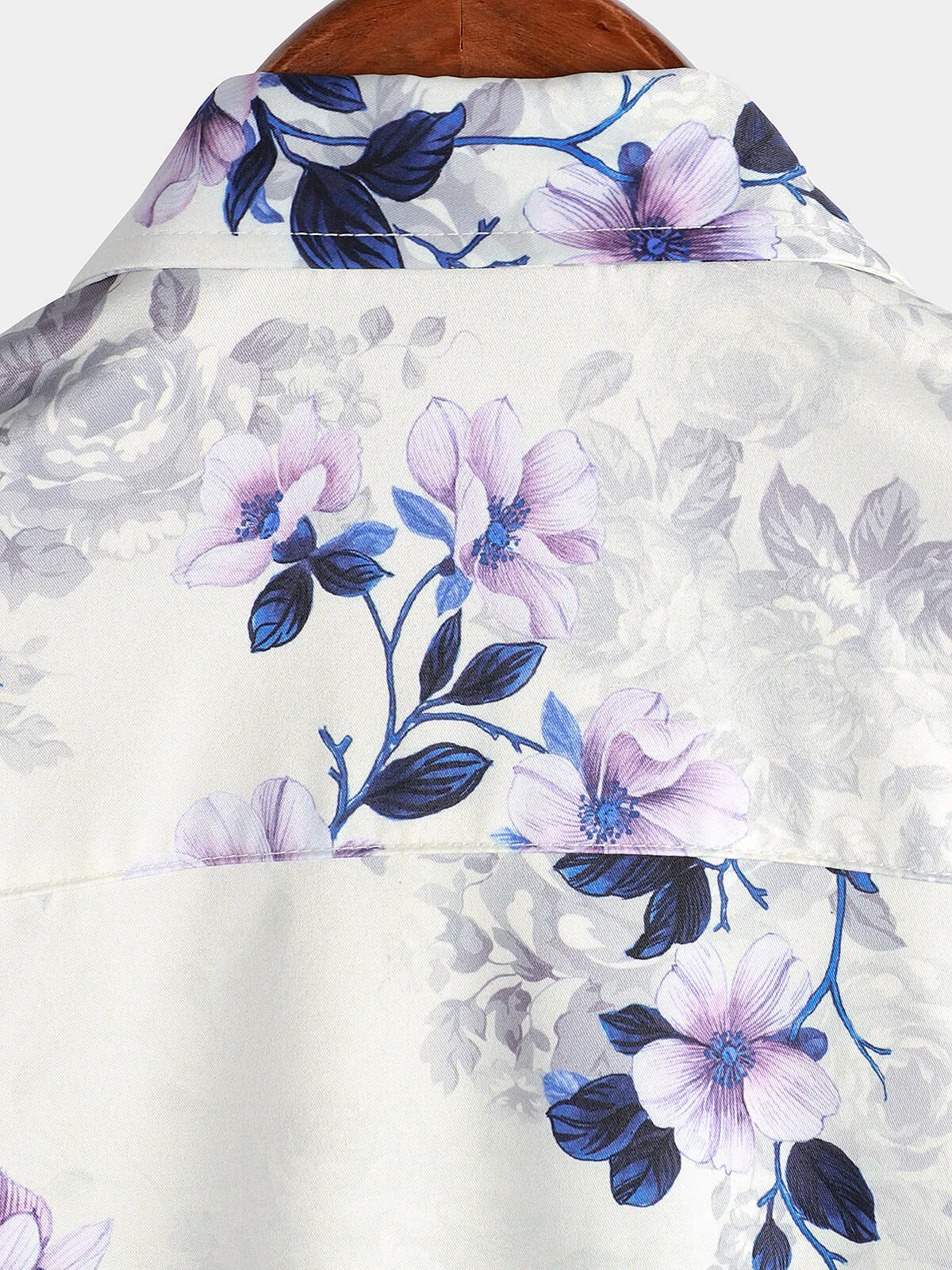 Men's Summer Short Sleeve Floral Print Casual Button Up Shirt