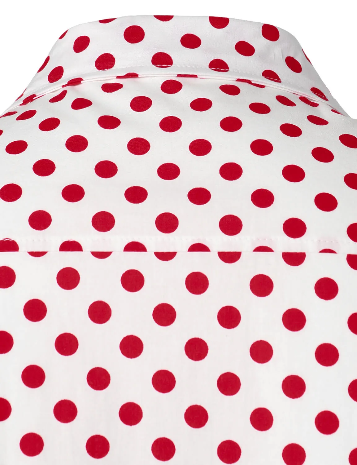 Men's Vintage Polka Dots Cotton Long Sleeve Button Up Shirt