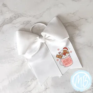 Merry & Bright Bow | Large Bow | Girl's Bow | Holiday | Christmas | Santa |