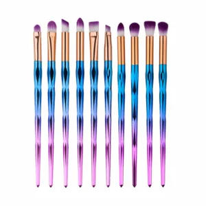 Metallic Magic 10 Pcs Eye Makeup Brush Set