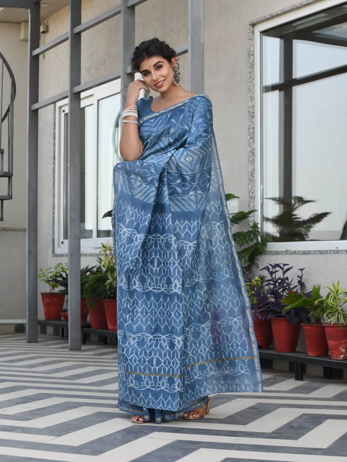 MULMUL MANASVINI TIE-DYED CHANDERI SAREE