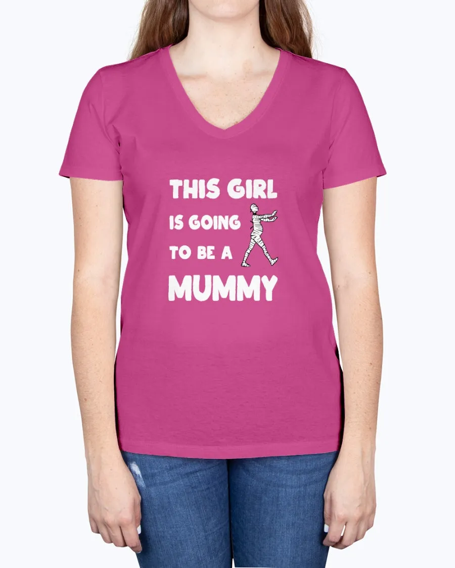 Mummy Girl - Ladies V-neck T-Shirt