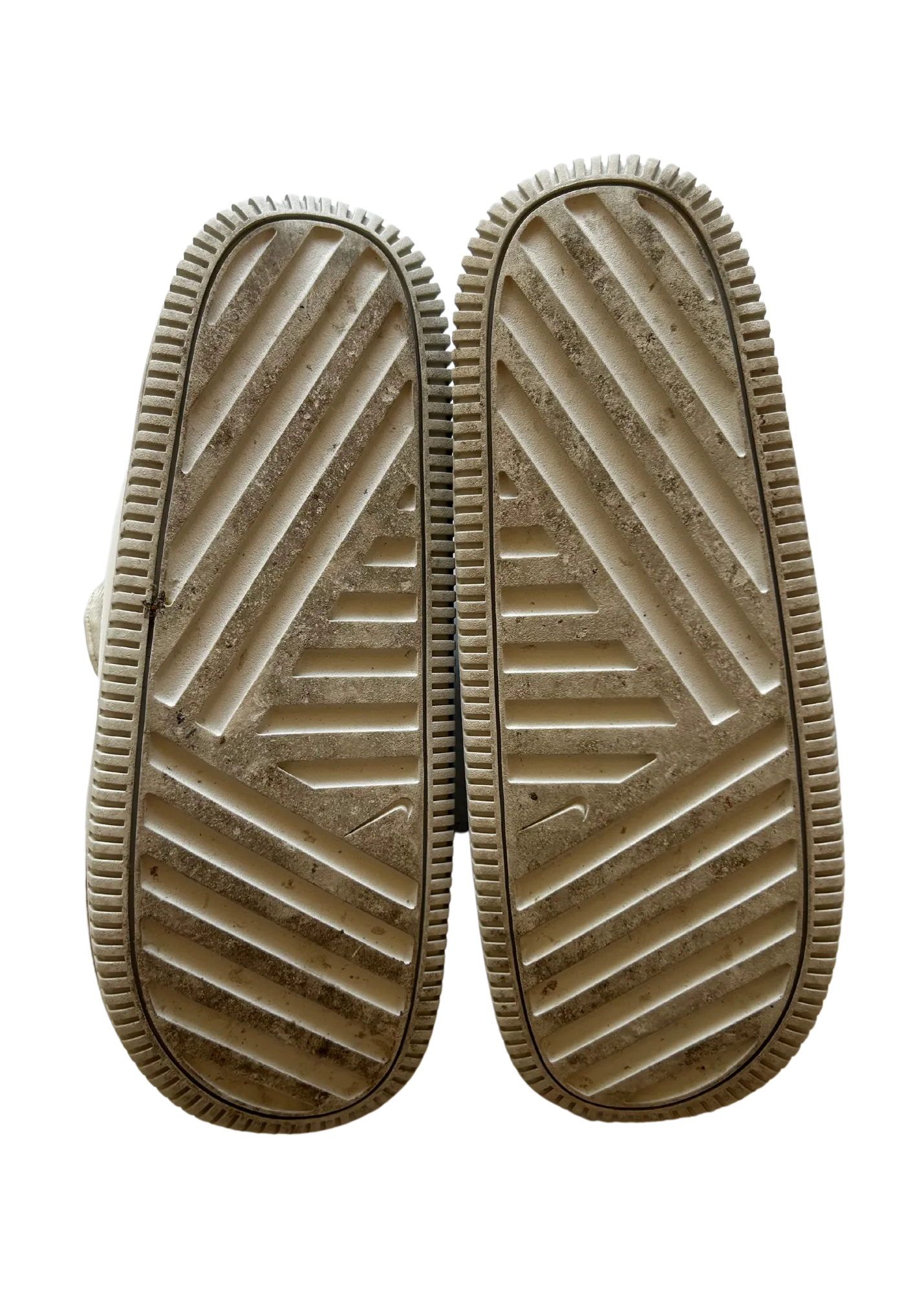 NIKE White Foam Strappy Sandals
