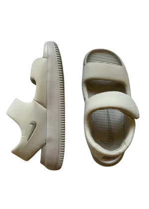 NIKE White Foam Strappy Sandals