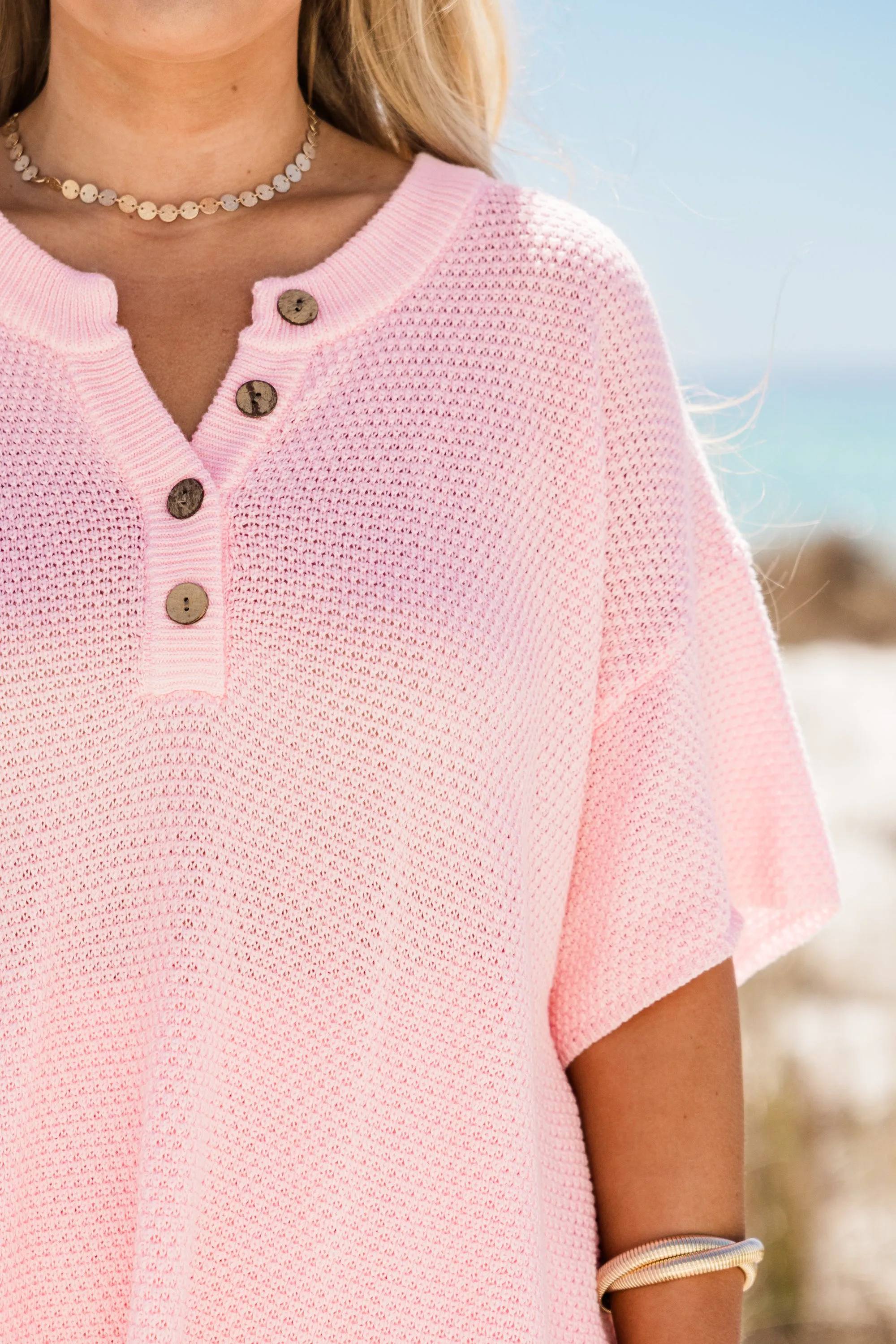 Off In Paradise Sweater Set, Light Pink