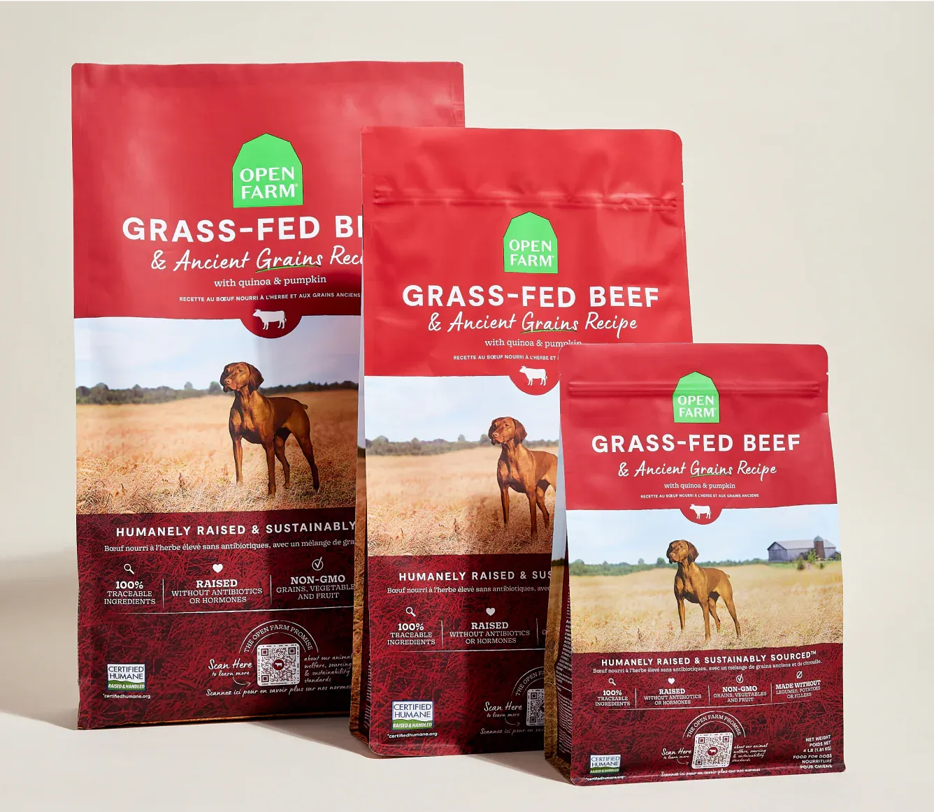 Open Farm Grass-Fed Beef & Ancient Grains Dog Kibble
