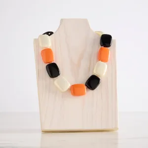 Orange/White/Midnight Combo Chicklet Cooling Necklace