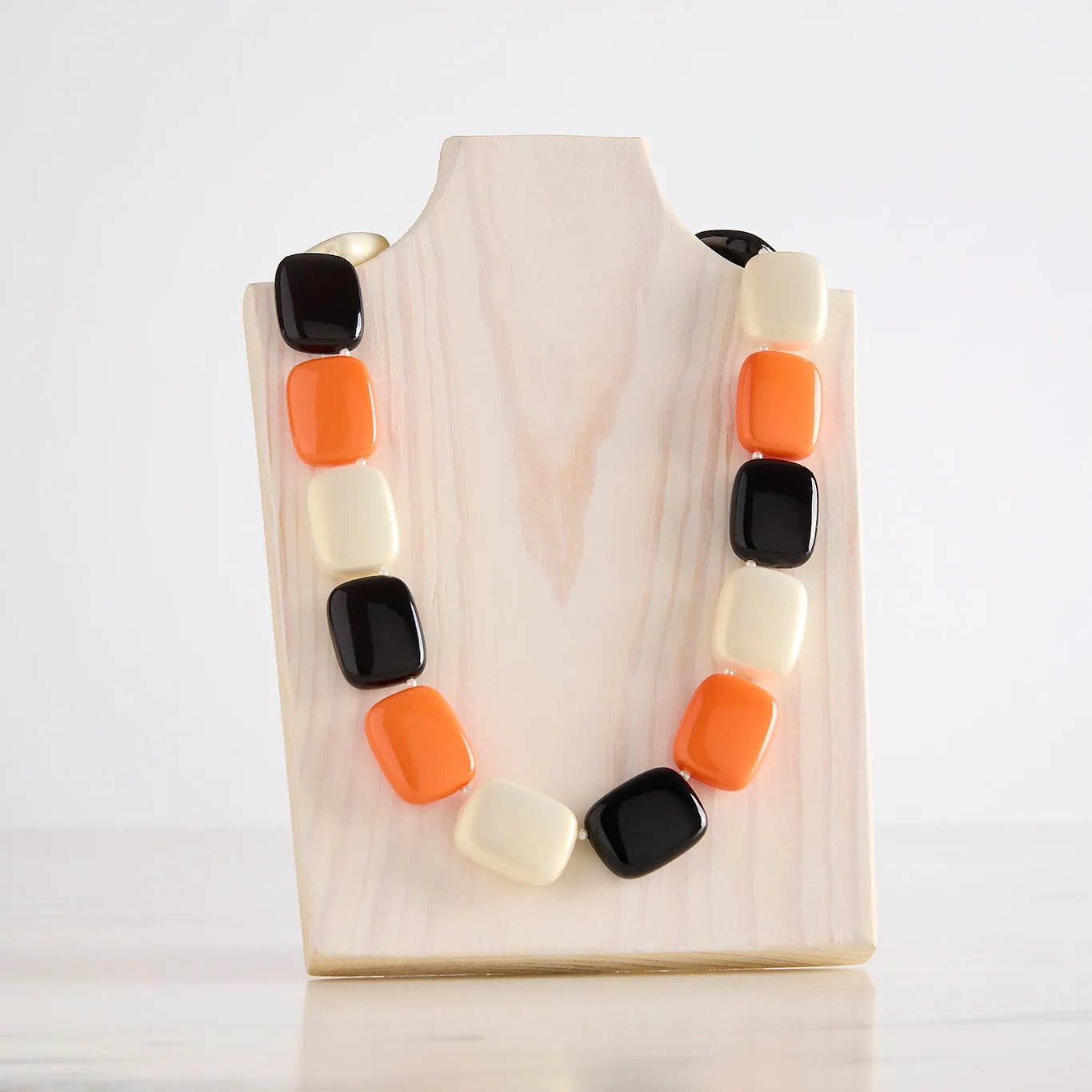 Orange/White/Midnight Combo Chicklet Cooling Necklace