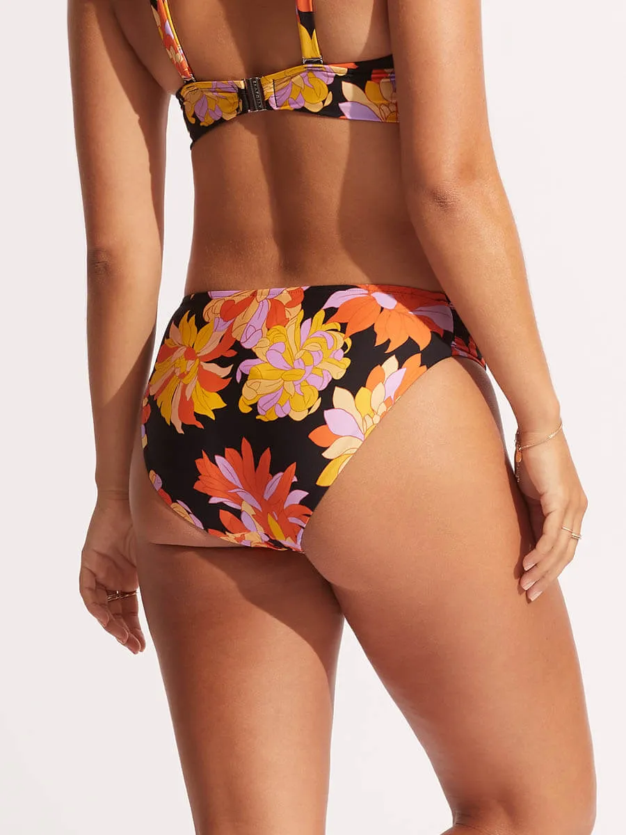 Palm Springs Ruched Side Retro Bottom in Black