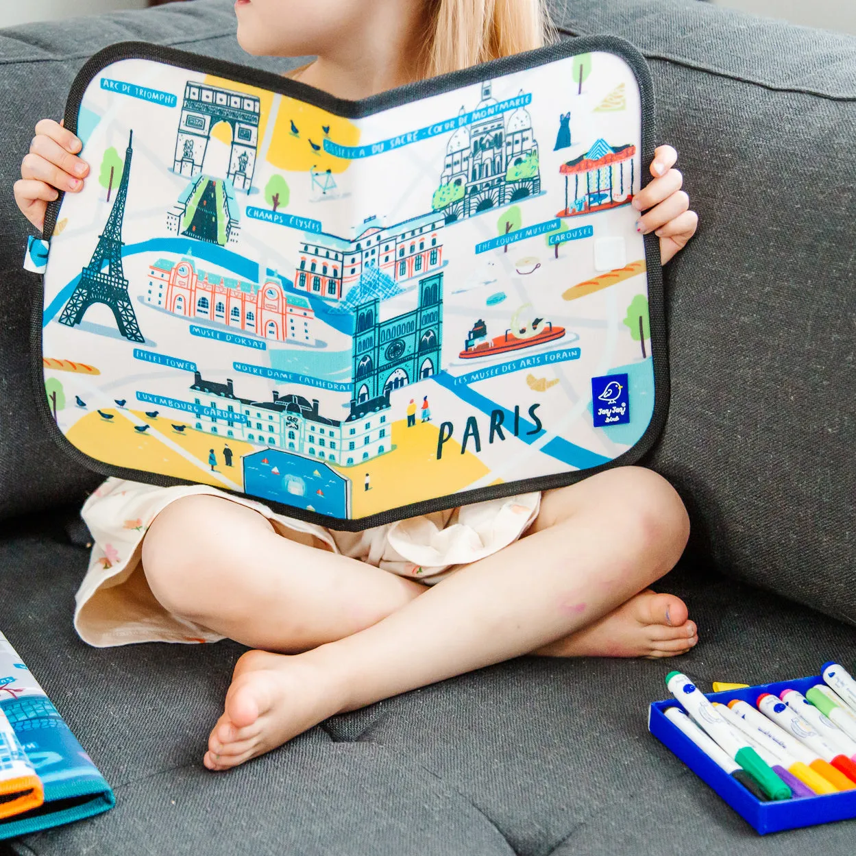 Paris Dry Erase Wipe Fold   Go  Place Mat  and Chalk Mat