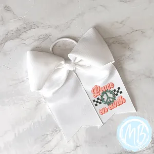 Peace on Earth Bow | Large Bow | Girl's Bow | Holiday | Christmas | Santa |