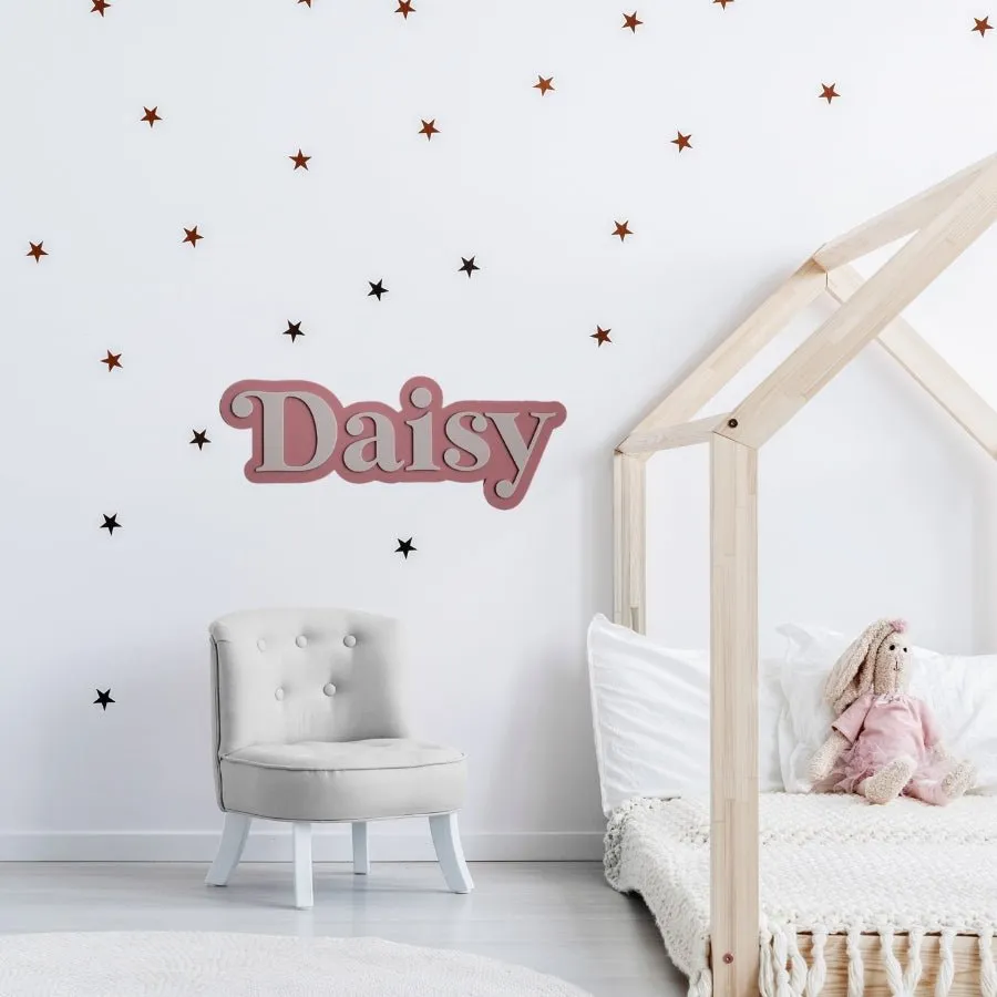 Personalised Retro Wall Plaque - Double Layer