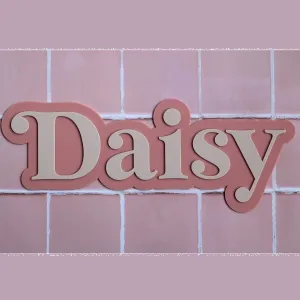 Personalised Retro Wall Plaque - Double Layer