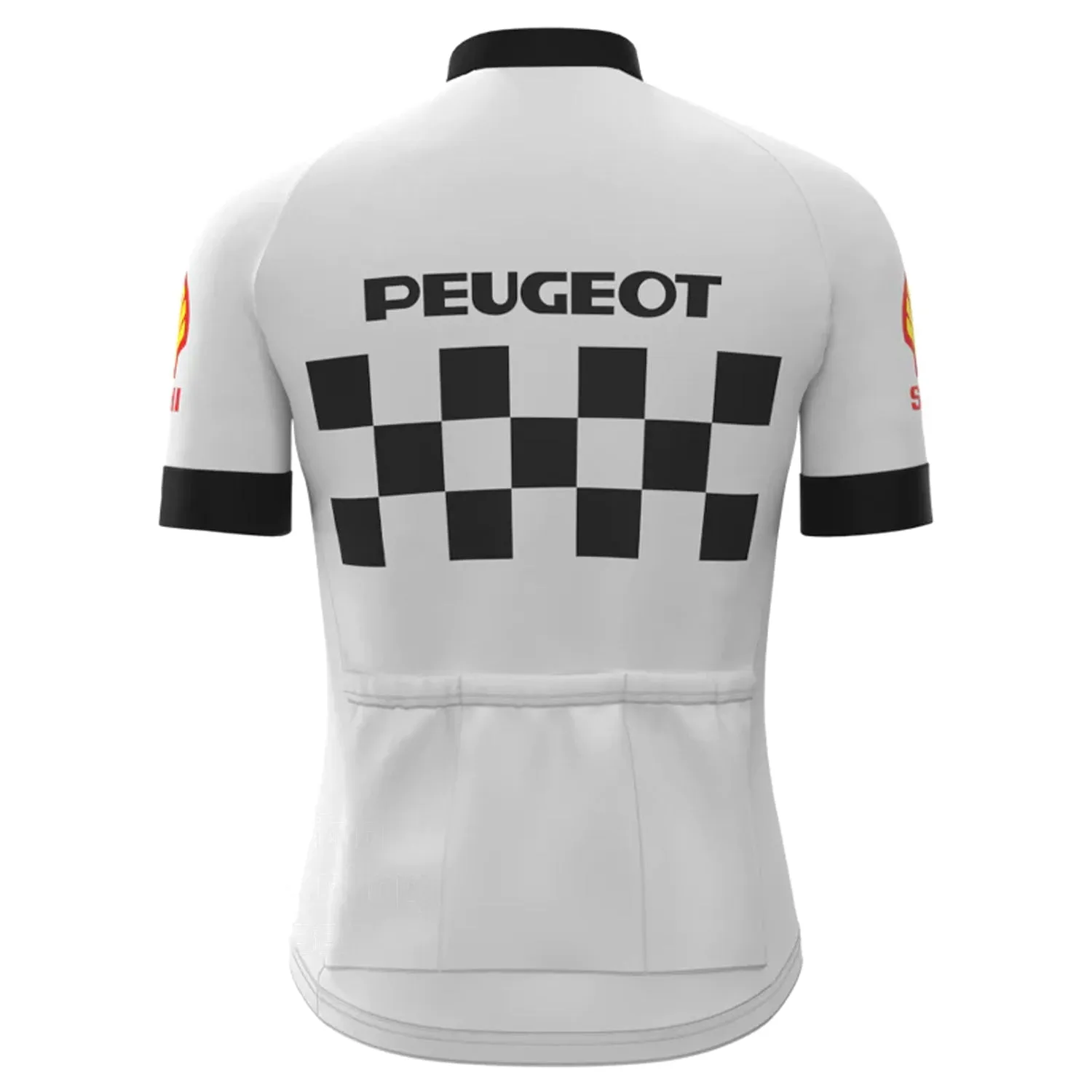 PEUGEOT White Vintage Short Sleeve Cycling Jersey Top