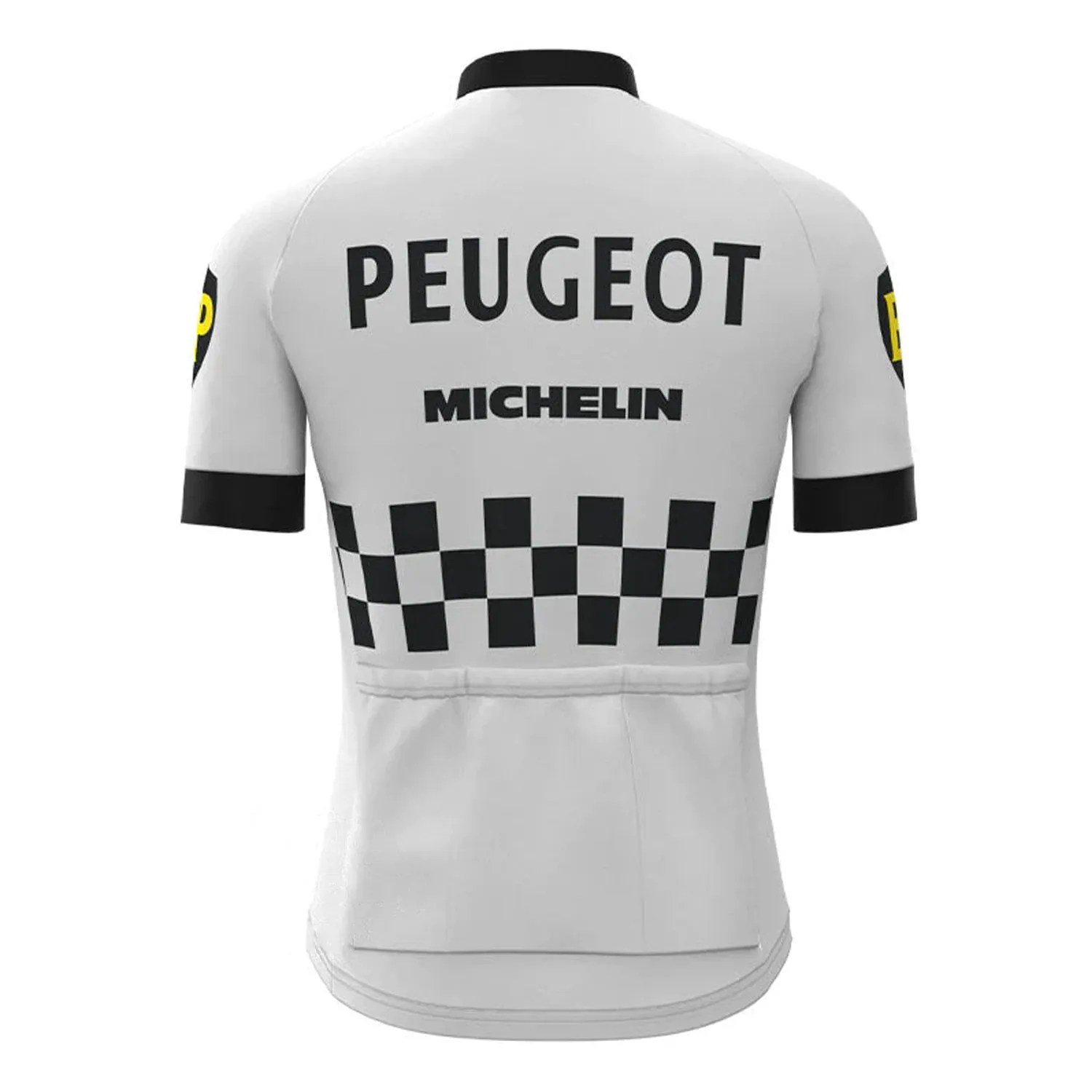 Peugeot White Vintage Short Sleeve Cycling Jersey Top