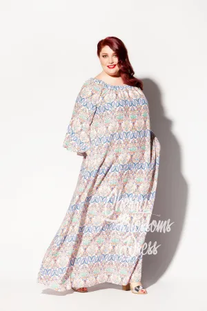 Plus Size Dress with Bell Sleeves, Long Sleeve Maxi Dress, Plus Size Clothing, Comfortable Dress, Loose Fit Dress, Long Boho Dress