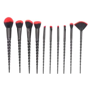 Power Black Unicorn 10 Pcs Makeup Brush Set