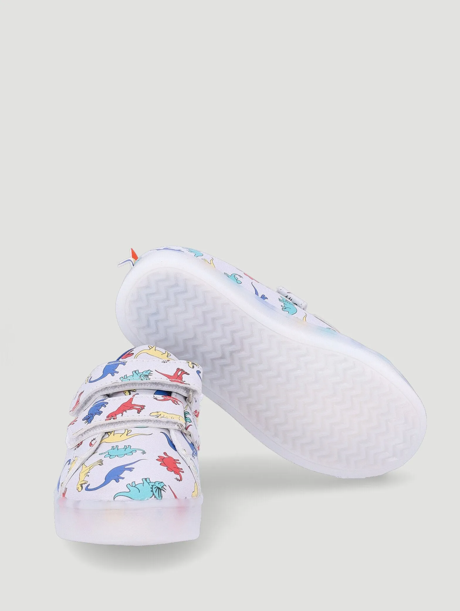 Pre-Boys Dino Light Up Sneaker - Grey