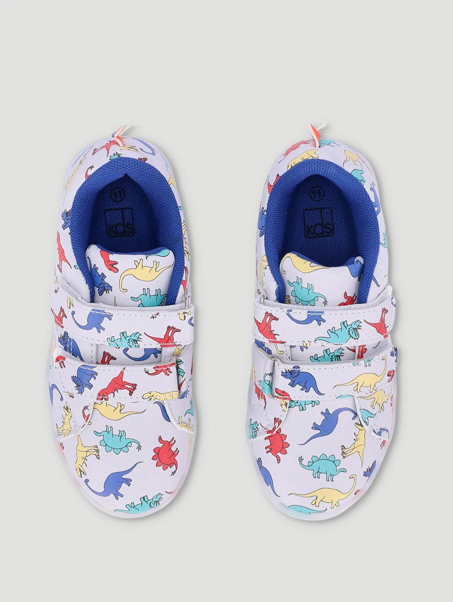 Pre-Boys Dino Light Up Sneaker - Grey