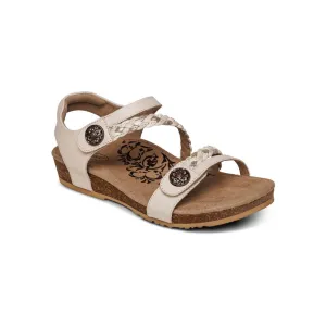 [PRE-ORDER] Aetrex | Jillian Braided Quarter Strap Ivory