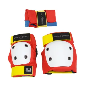 Pro-Tec Street Gear Junior 3-Pack Skateboard Pad Set Retro