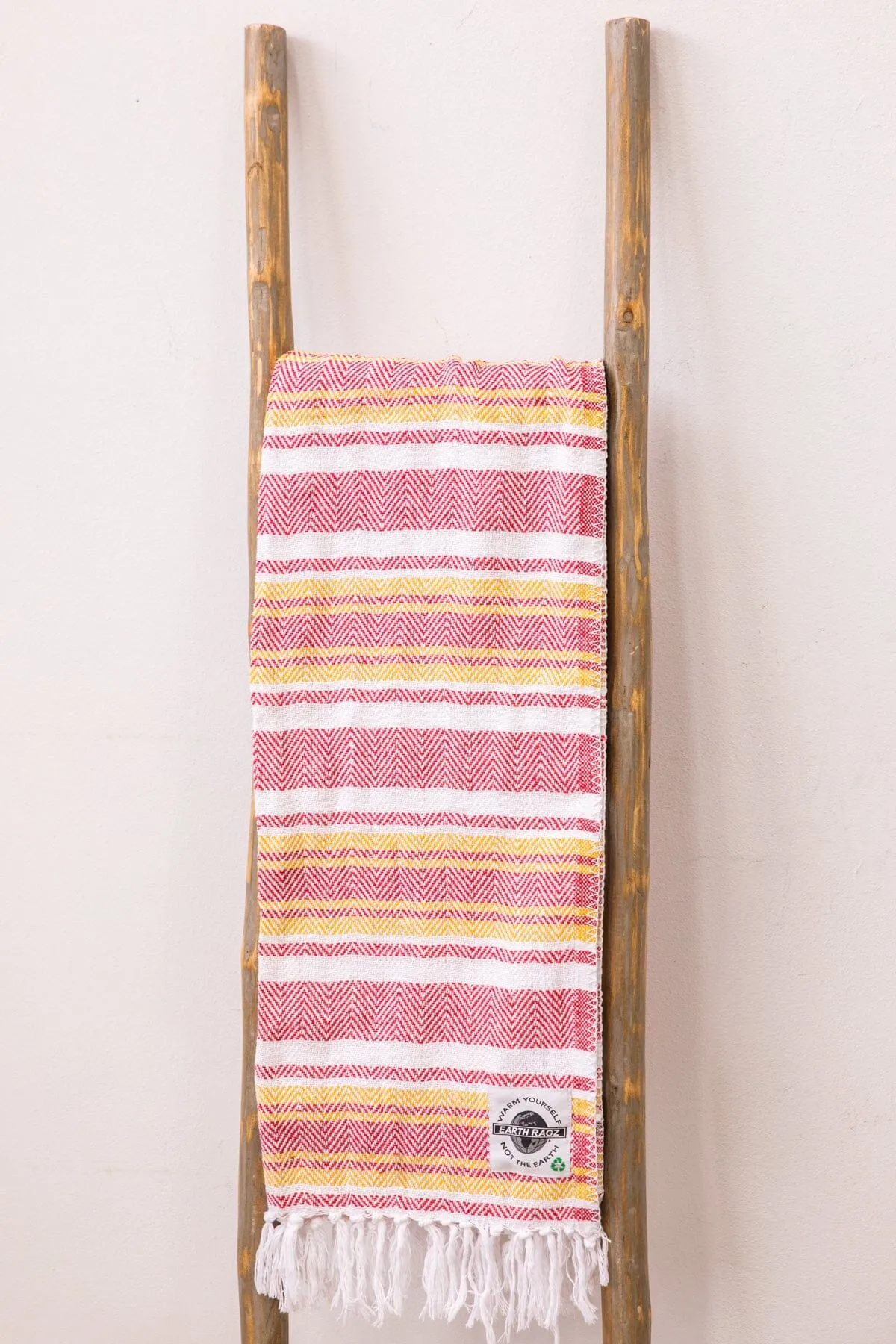 Red and Golden Yellow Stripe Beach Blanket