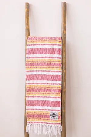 Red and Golden Yellow Stripe Beach Blanket