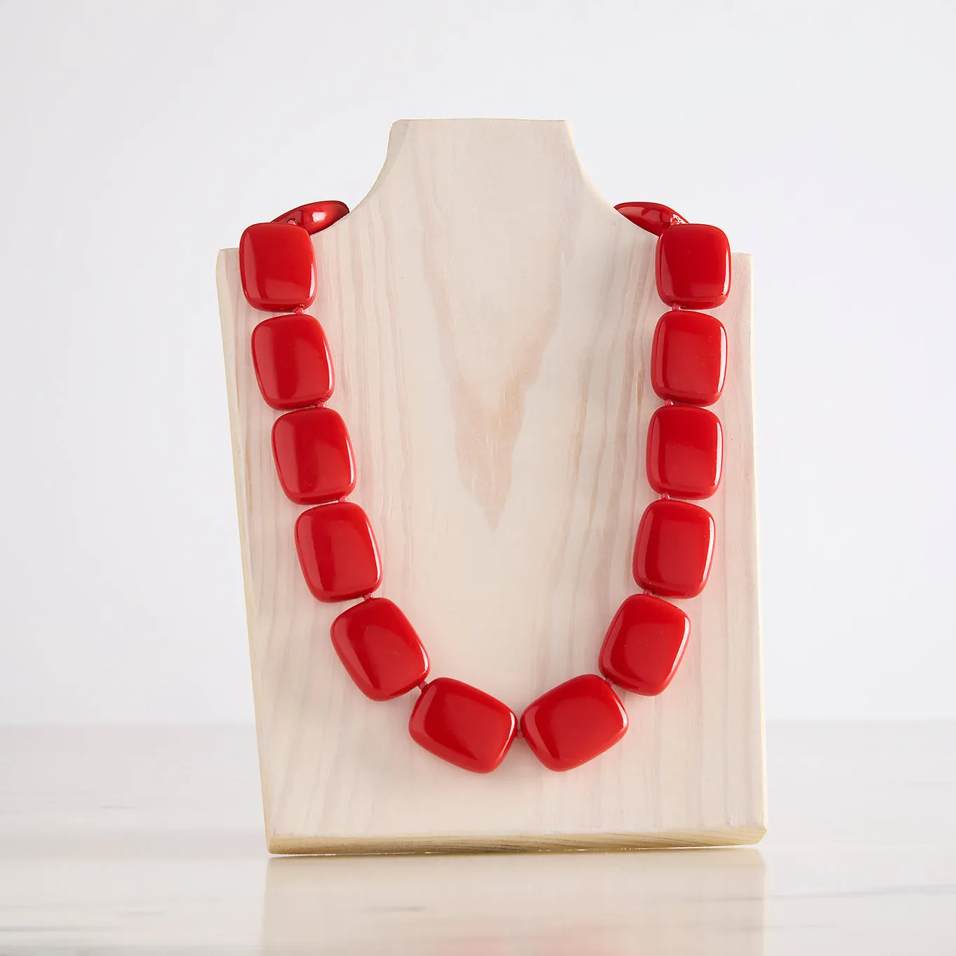 Red Chicklet Cooling Necklace-NEW