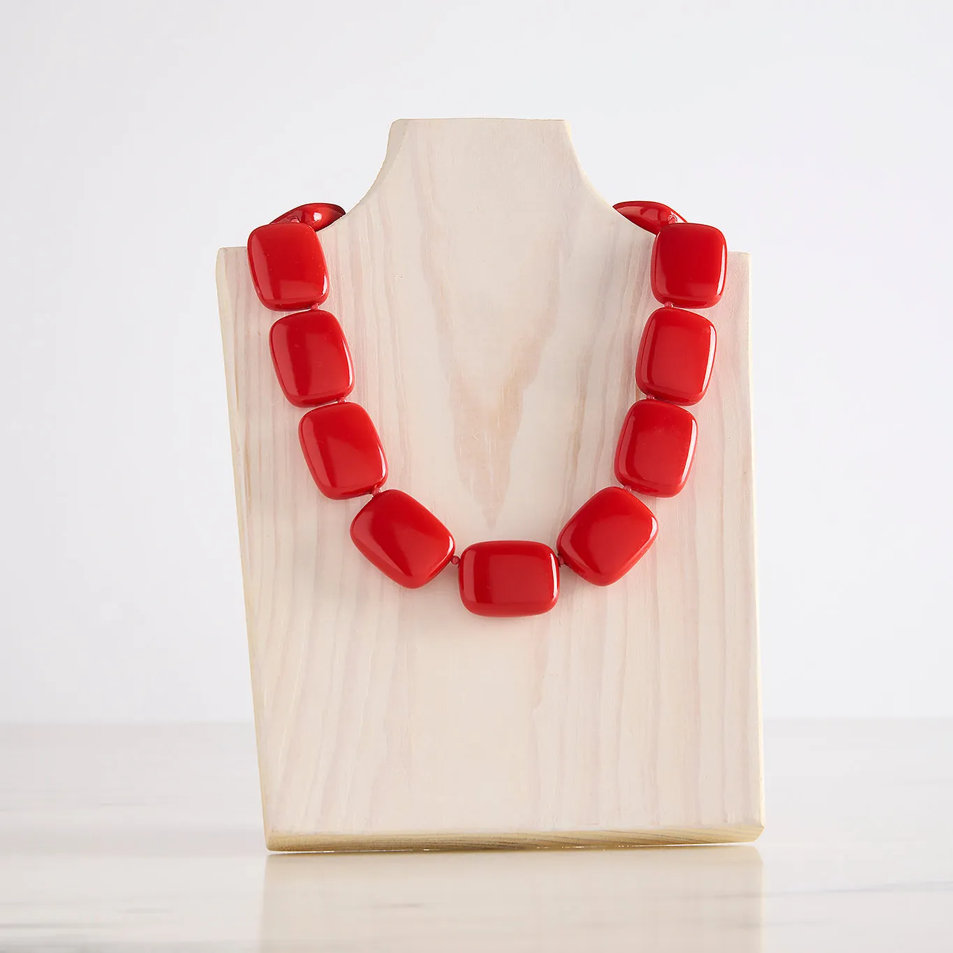 Red Chicklet Cooling Necklace-NEW