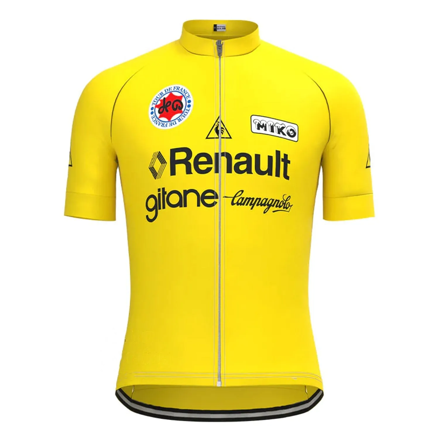 Renault Yellow Vintage Short Sleeve Cycling Jersey Top
