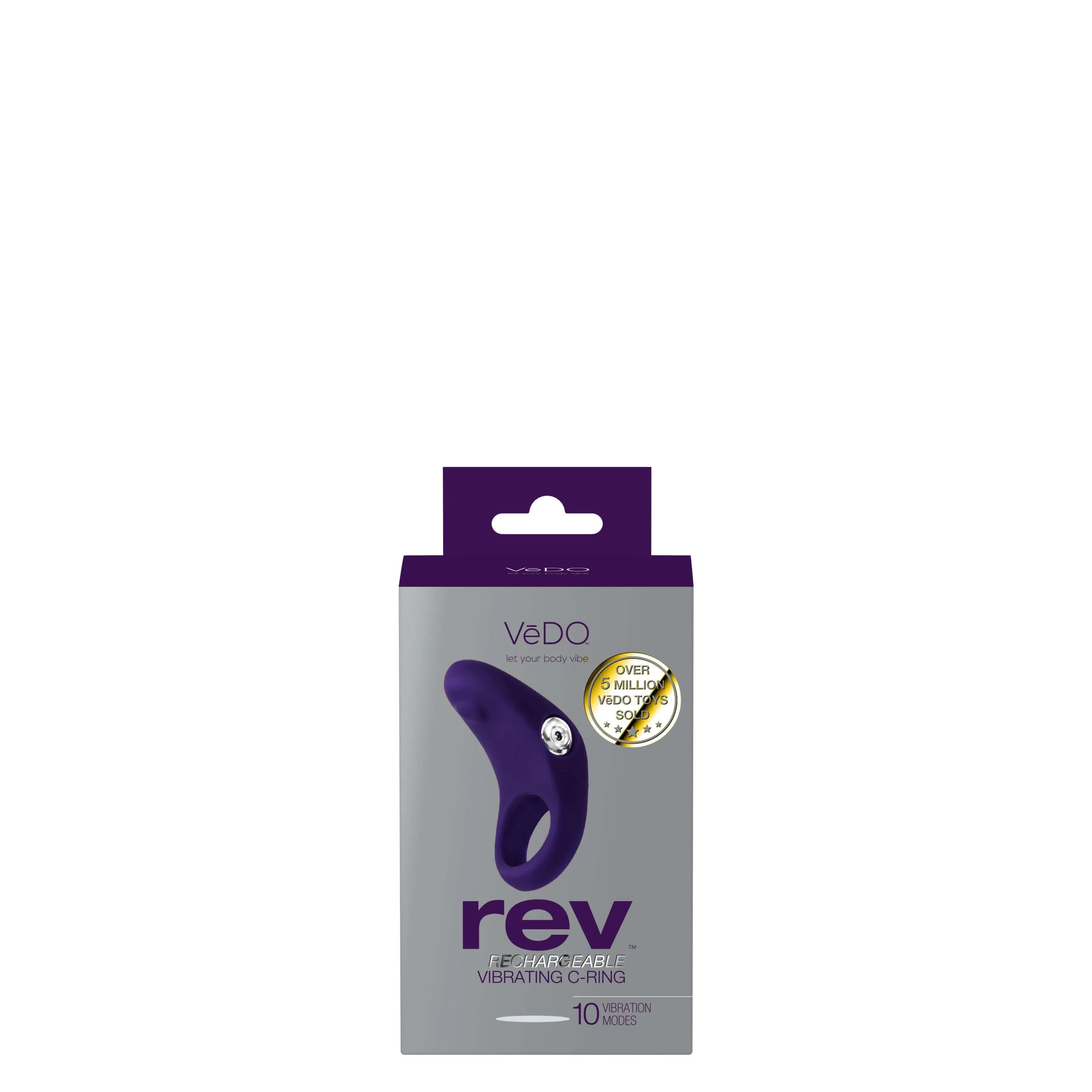 Rev Rechargeable Vibrating C-Ring - Purple: Rev Up Your Intimate Moments