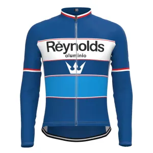 Reynolds Blue Vintage Long Sleeve Cycling Jersey Top