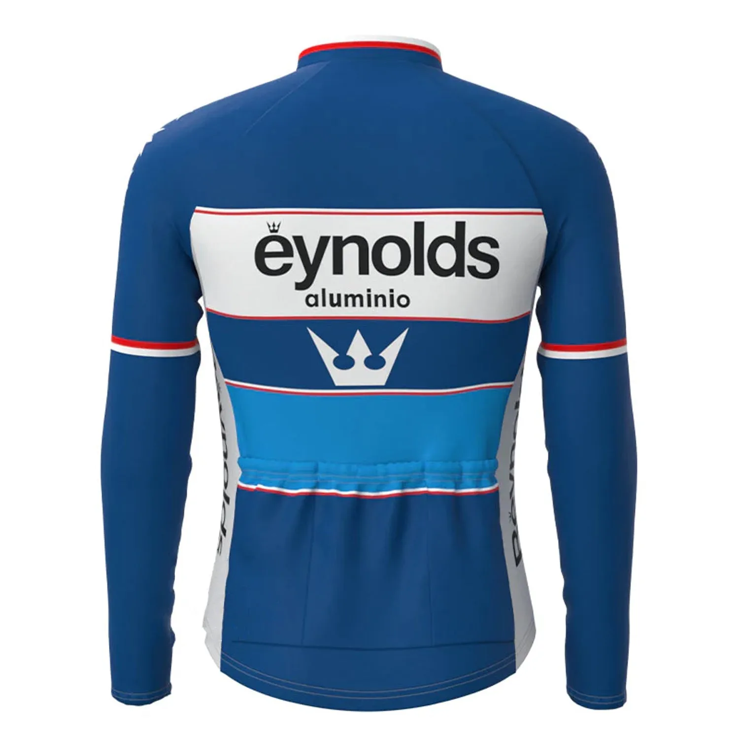 Reynolds Blue Vintage Long Sleeve Cycling Jersey Top