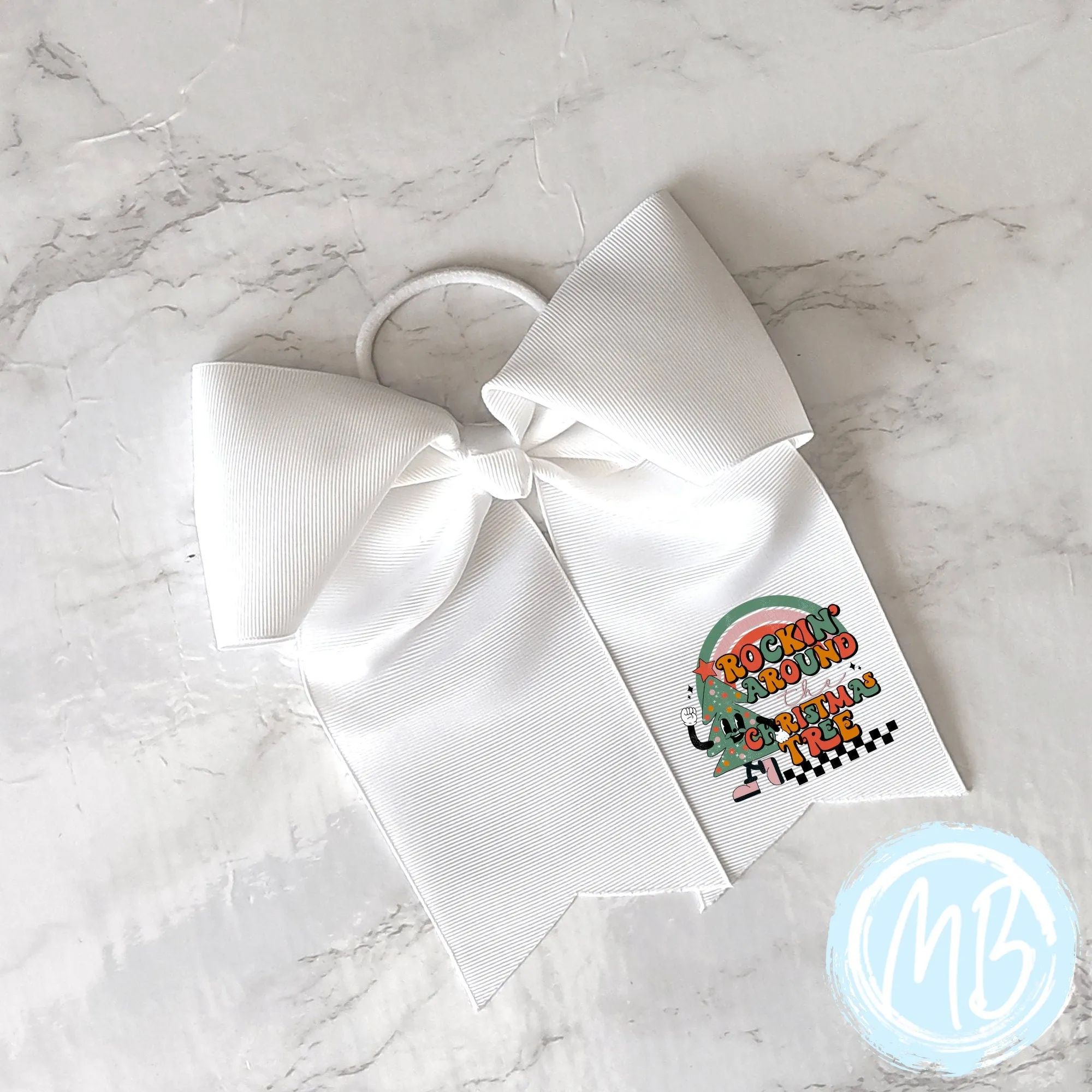 Rockin' Around the Christmas Tree Bow | Large Bow | Girl's Bow | Holiday | Christmas | Santa |