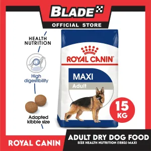 Royal Canin Maxi Adult Dry (15kg) Dog Food - Size Health Nutrition